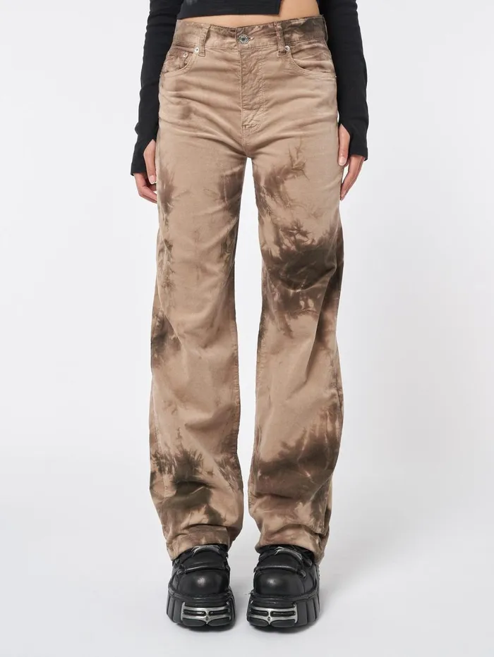 Women Minga London Bottoms Haze Tie Dye Velvet Pants