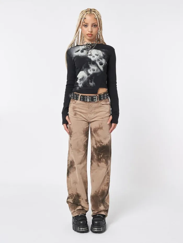Women Minga London Bottoms Haze Tie Dye Velvet Pants
