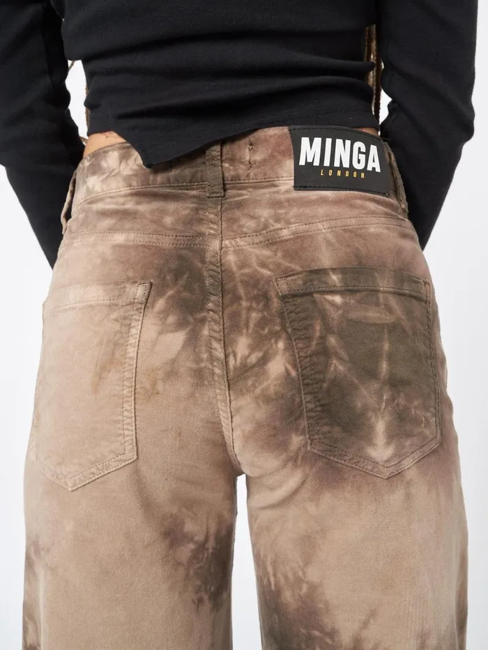 Women Minga London Bottoms Haze Tie Dye Velvet Pants