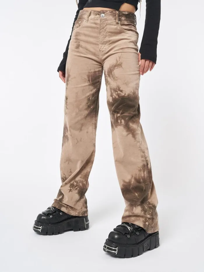 Women Minga London Bottoms Haze Tie Dye Velvet Pants