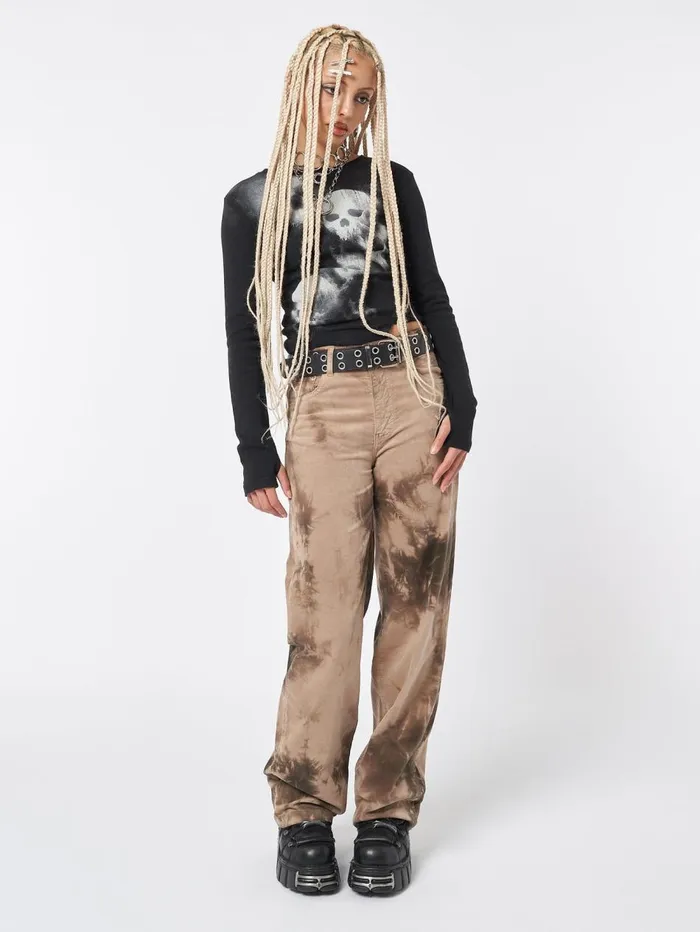 Women Minga London Bottoms Haze Tie Dye Velvet Pants