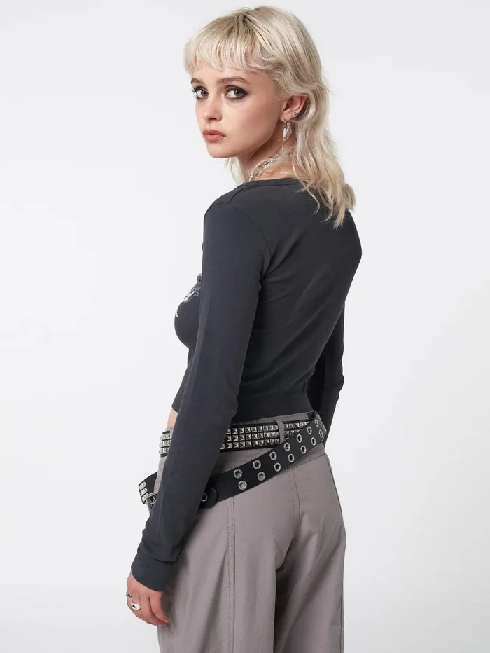 Women Minga London Tops and TShirts Strass Heart Wings Crop Top