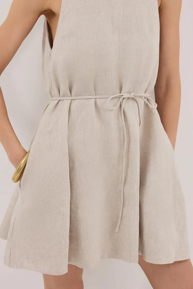 Women Mini Dresses DISSH ISABELLE NATURAL MINI LINEN DRESS
