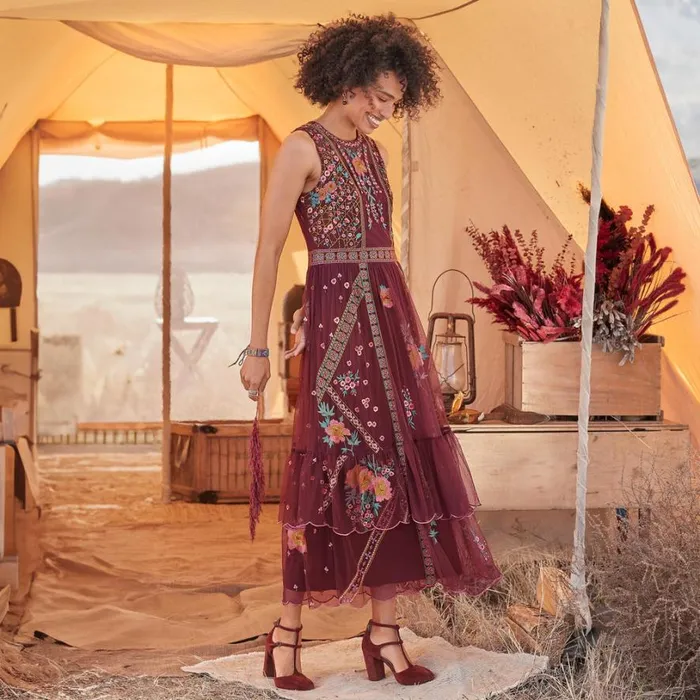 Women Miraflores Mesh Dress Petite Brandy Sundance Catalog Dresses and Jumpsuits