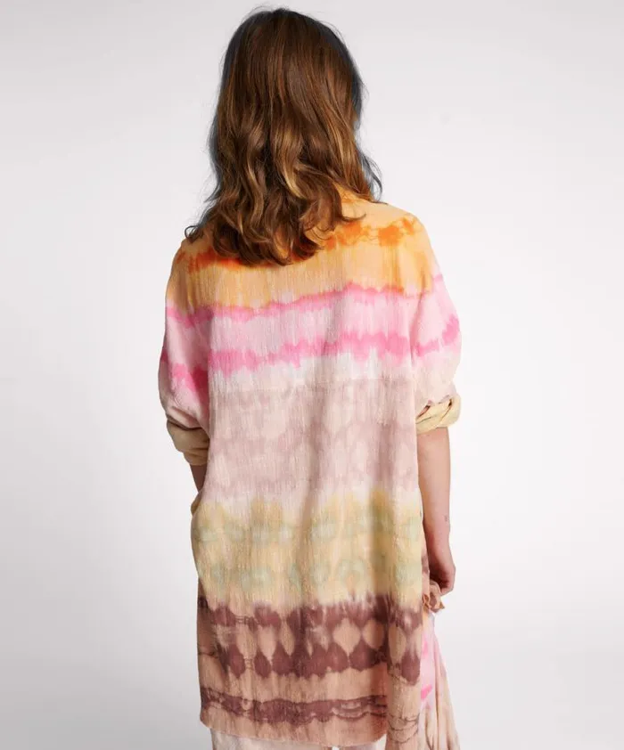 Women MIRAGE HAND DYED MUSLIN LONGLINE SHIRT One Teaspoon Shirts Women MIRAGE HAND DYED MUSLIN LONGLINE SHIRT One Teaspoon Shirts