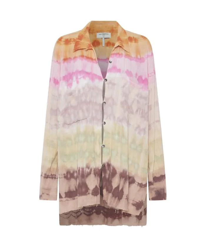 Women MIRAGE HAND DYED MUSLIN LONGLINE SHIRT One Teaspoon Shirts Women MIRAGE HAND DYED MUSLIN LONGLINE SHIRT One Teaspoon Shirts