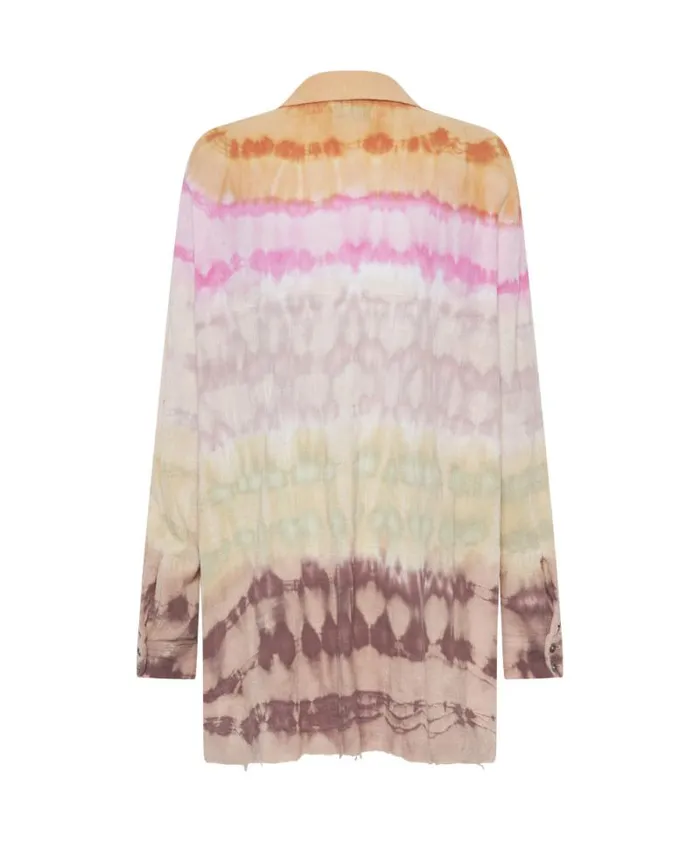 Women MIRAGE HAND DYED MUSLIN LONGLINE SHIRT One Teaspoon Shirts Women MIRAGE HAND DYED MUSLIN LONGLINE SHIRT One Teaspoon Shirts