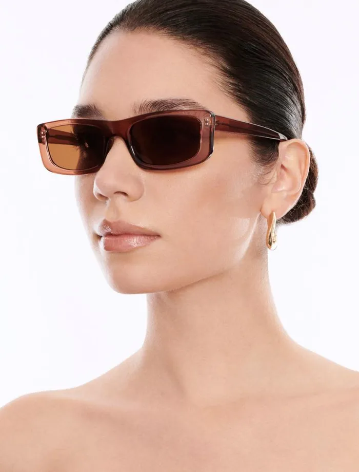 Women Modern Icon Rectangle Sunglasses Blush BCBG Sunglasses