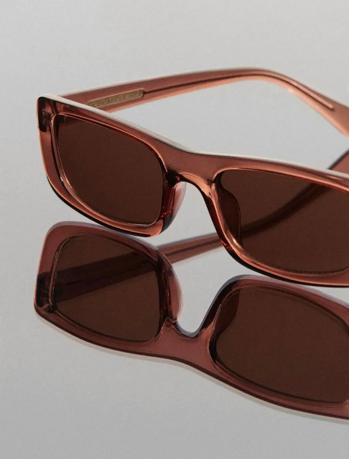Women Modern Icon Rectangle Sunglasses Blush BCBG Sunglasses