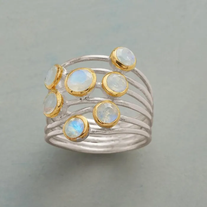 Women Multi Moons Ring Sundance Catalog Rings