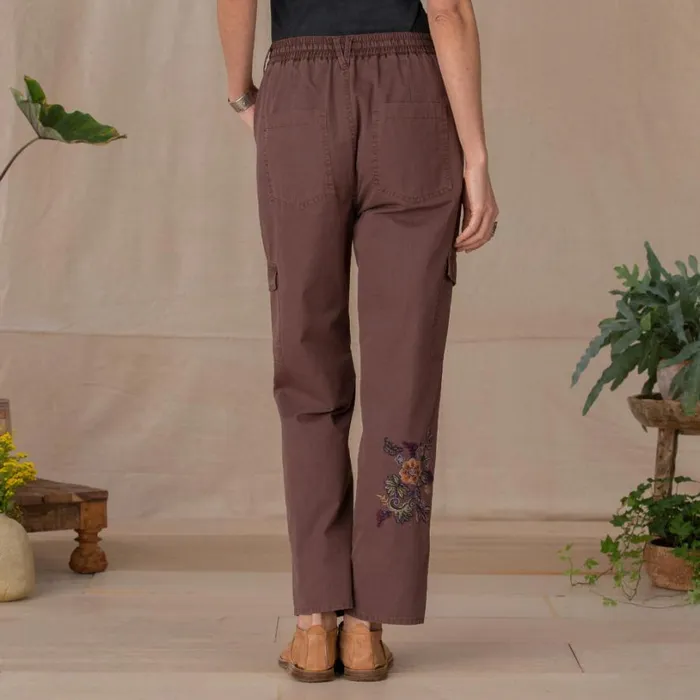 Women Natalia Embroidered Pants Petite Stone Sundance Catalog Petite Styles