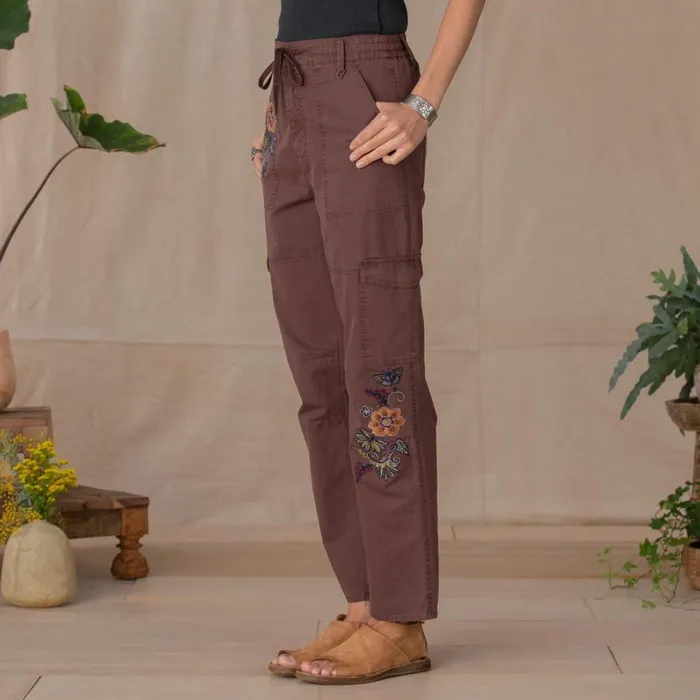 Women Natalia Embroidered Pants Petite Stone Sundance Catalog Petite Styles