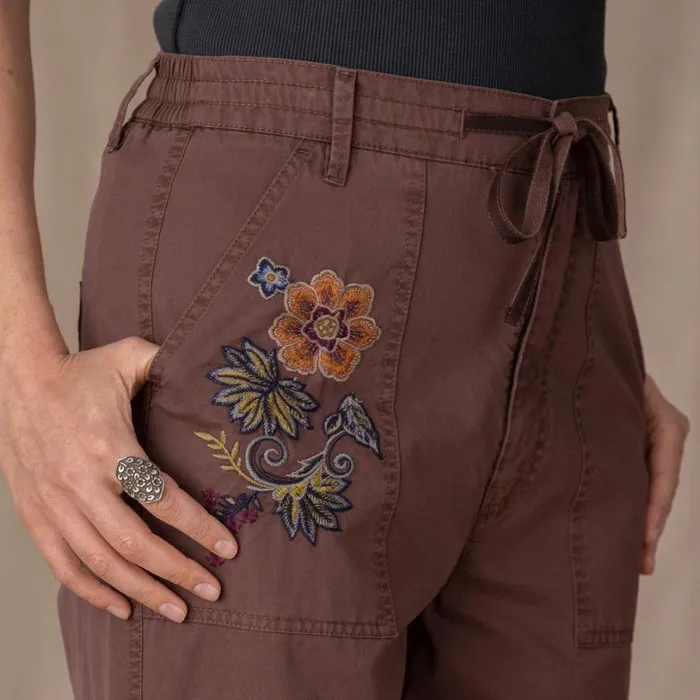Women Natalia Embroidered Pants Petite Stone Sundance Catalog Petite Styles