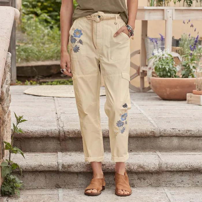 Women Natalia Embroidered Pants Petite Stone Sundance Catalog Petite Styles