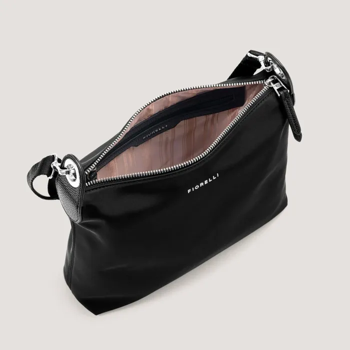 Women Nelly Crossbody Bag Black Nylon Fiorelli Crossbody Bags