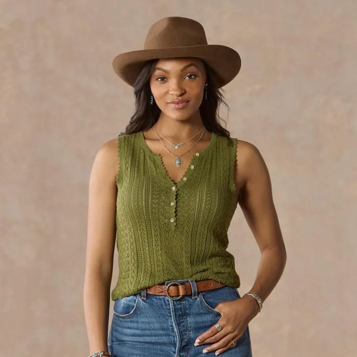 Women Nina Pointelle Tank Black Sundance Catalog Sweaters Women Nina Pointelle Tank Black Sundance Catalog Sweaters