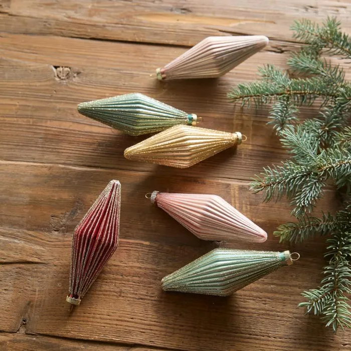 Women Nostalgia Rhombus Ornament Set Sundance Catalog Seasonal