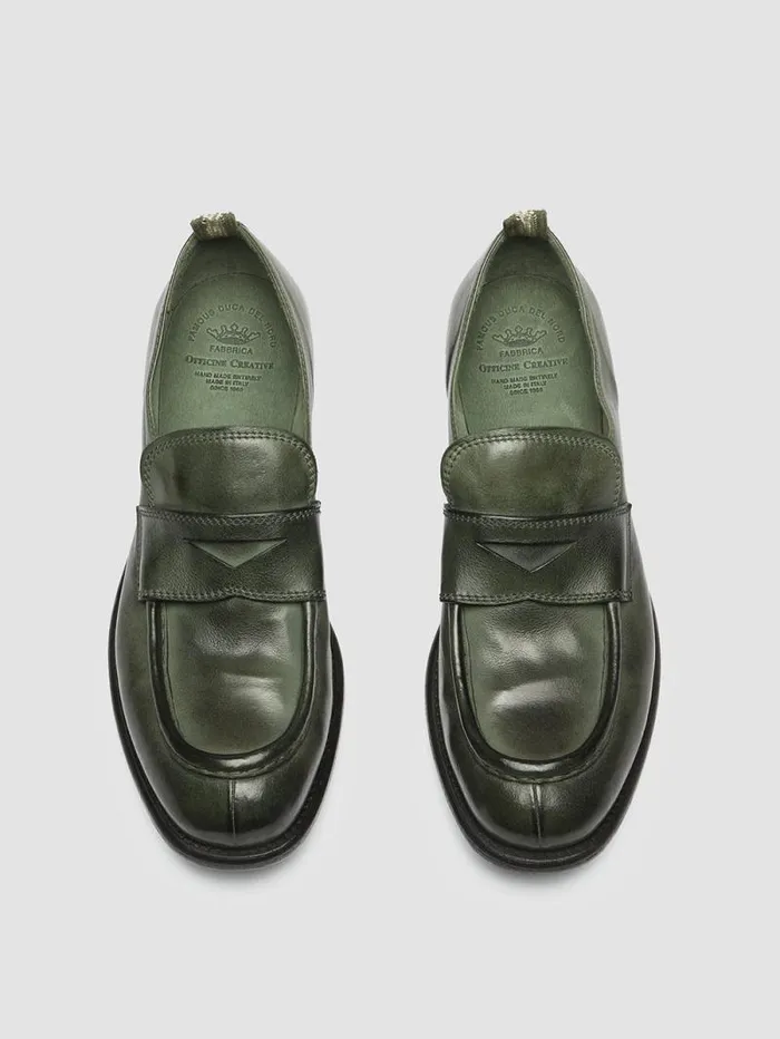 Women Officine Creative Footwear CALIXTE 020 Green Leather Loafers Women Officine Creative Footwear CALIXTE 020 Green Leather Loafers
