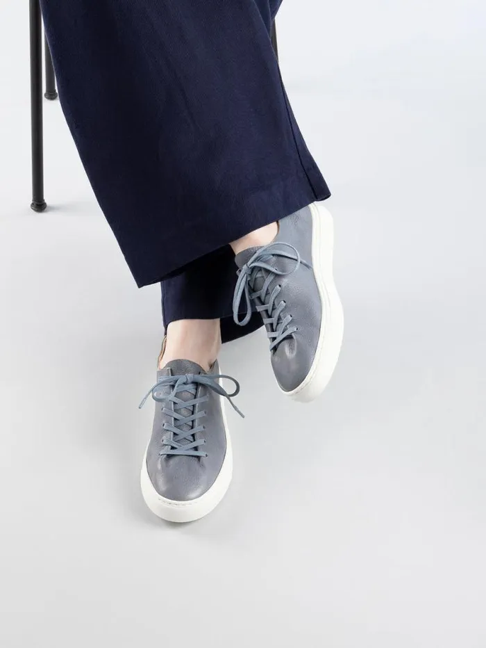 Women Officine Creative Footwear LEGGERA 100 Blue Leather Low Top Sneakers Women Officine Creative Footwear LEGGERA 100 Blue Leather Low Top Sneakers