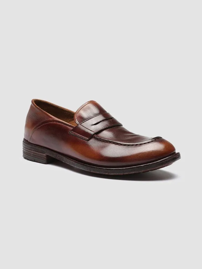 Women Officine Creative Footwear LEXIKON 140 Tabacco Leather Penny Loafers