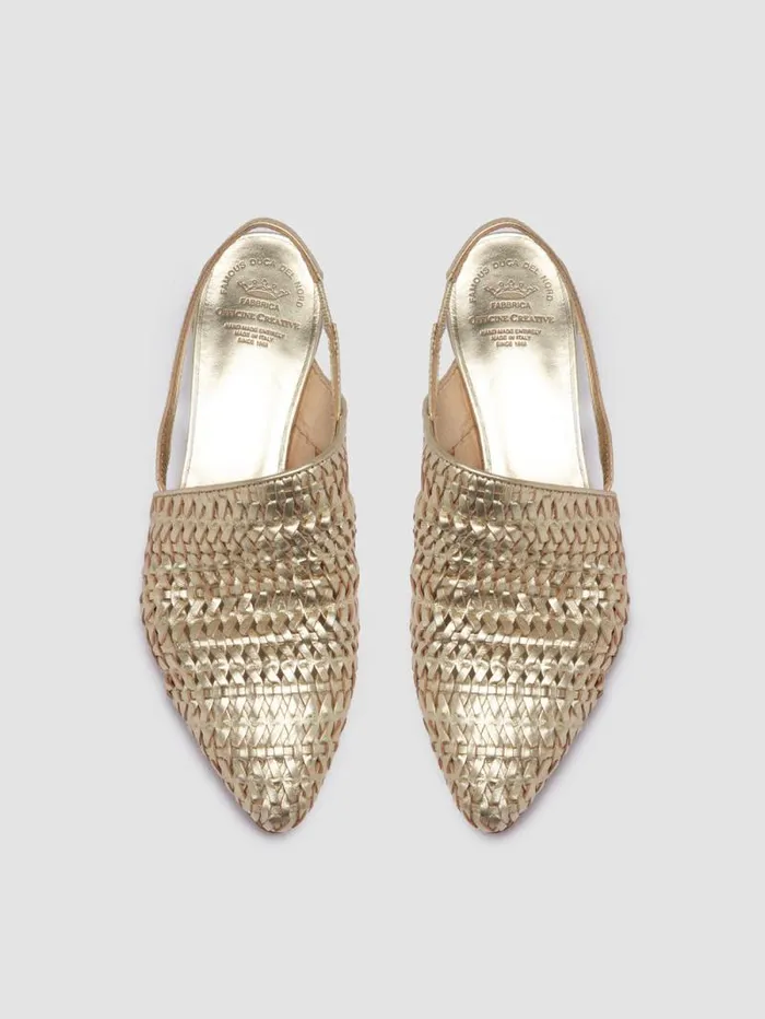 Women Officine Creative Footwear SALLY 032 Platino Opaco Platinum Slingback Sandals
