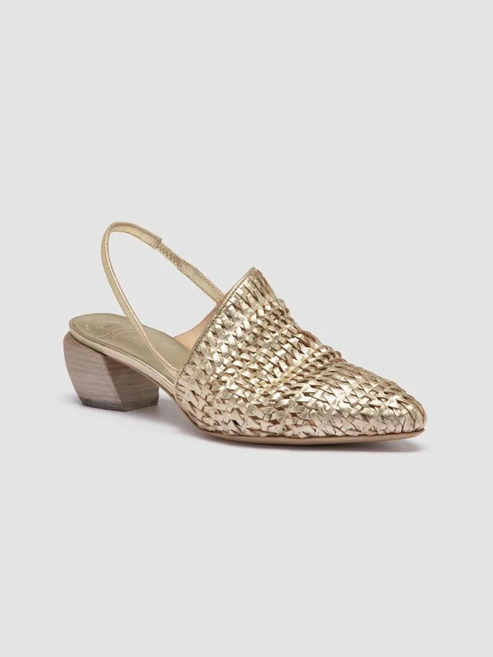 Women Officine Creative Footwear SALLY 032 Platino Opaco Platinum Slingback Sandals