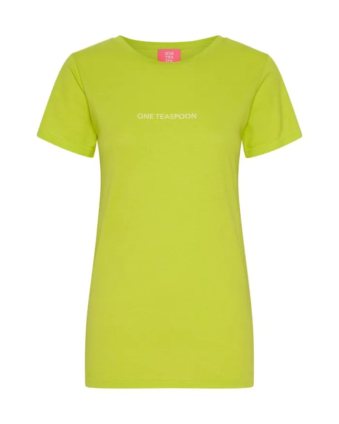 Women ONE TEASPOON ORGANIC FITTED LOGO TEE YELLOW One Teaspoon Tees and Tanks Women ONE TEASPOON ORGANIC FITTED LOGO TEE YELLOW One Teaspoon Tees and Tanks