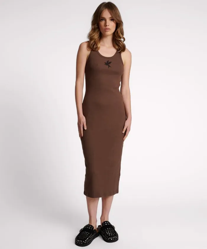 Women ONE TEASPOON RIB SINGLET MIDI DRESS One Teaspoon Midi and Maxi Dresses