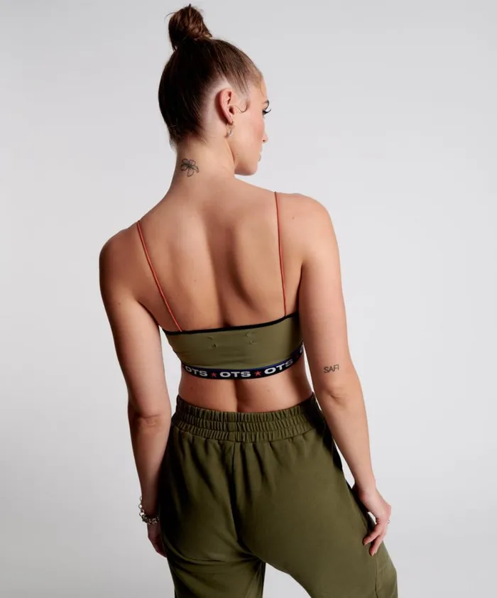 Women OTS KHAKI BOXER CROP BRALETTE One Teaspoon Intimates Women OTS KHAKI BOXER CROP BRALETTE One Teaspoon Intimates