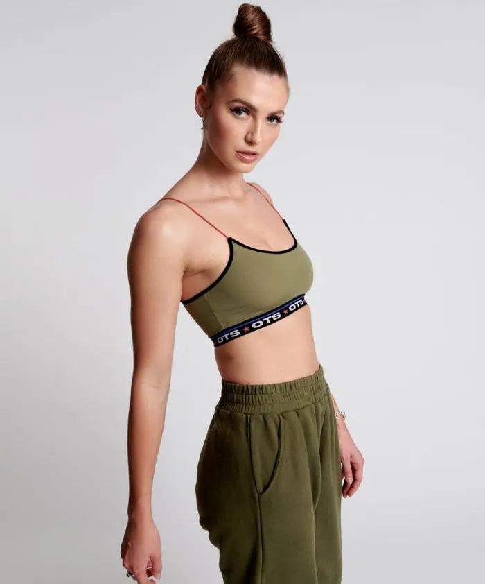 Women OTS KHAKI BOXER CROP BRALETTE One Teaspoon Intimates Women OTS KHAKI BOXER CROP BRALETTE One Teaspoon Intimates
