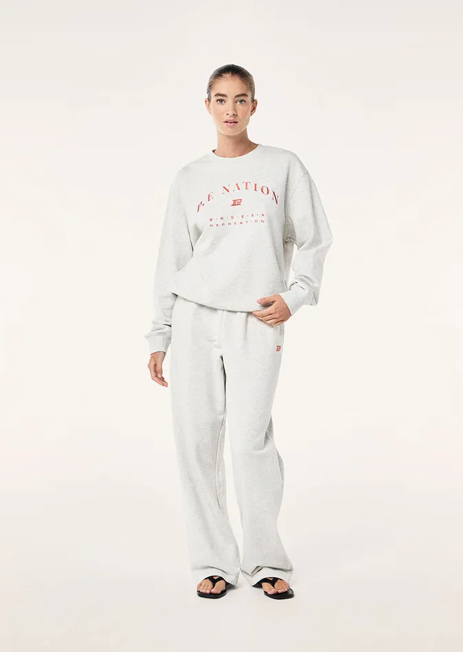 Women PE Nation EASTSIDE TRACKPANT IN LIGHT GREY MARLE Pants