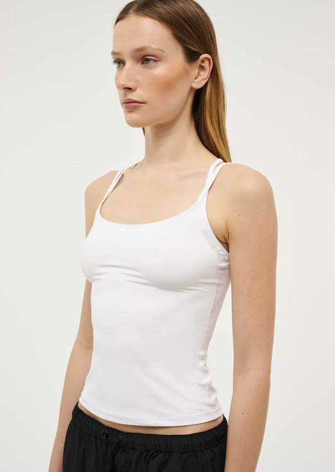 Women PE Nation FOUNDATION TANK IN OPTIC WHITE Bodyluxe