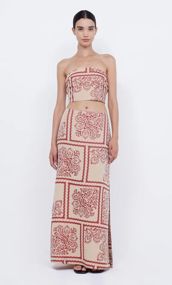 Women PALM BLISS STRAPLESS CROP 8211 SAHARA JACQUARD Bec Bridge Sleeveless