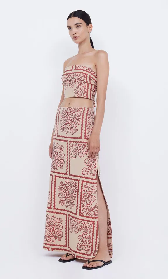 Women PALM BLISS STRAPLESS CROP 8211 SAHARA JACQUARD Bec Bridge Sleeveless