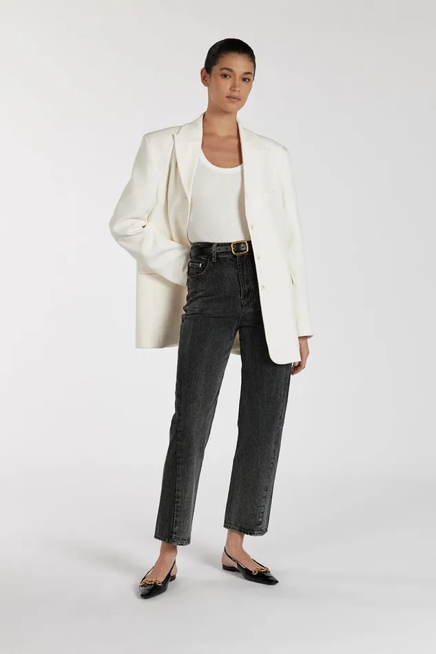 Women Pants DISSH FINN WASHED BLACK TWISTED SEAM JEAN