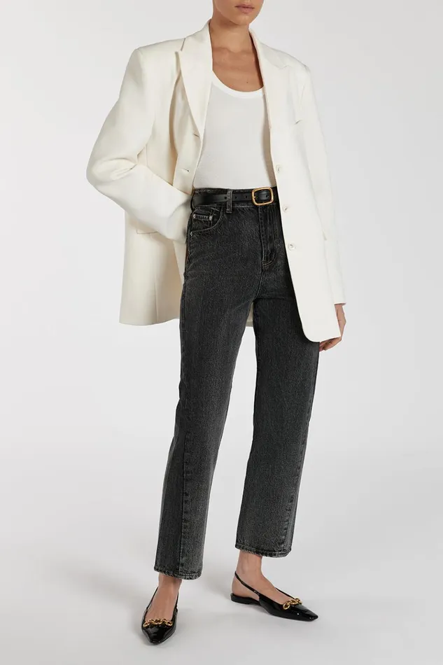 Women Pants DISSH FINN WASHED BLACK TWISTED SEAM JEAN
