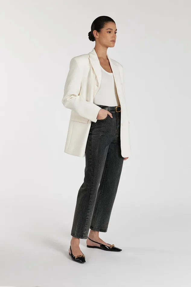 Women Pants DISSH FINN WASHED BLACK TWISTED SEAM JEAN