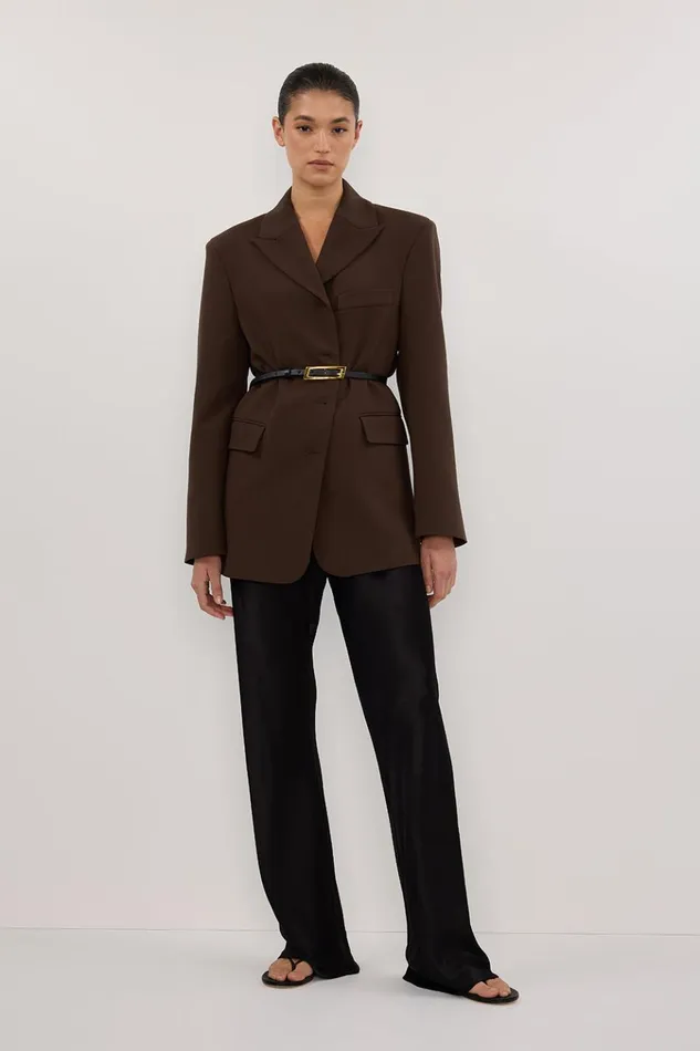 Women Pants DISSH MYKA BLACK SATIN PANT