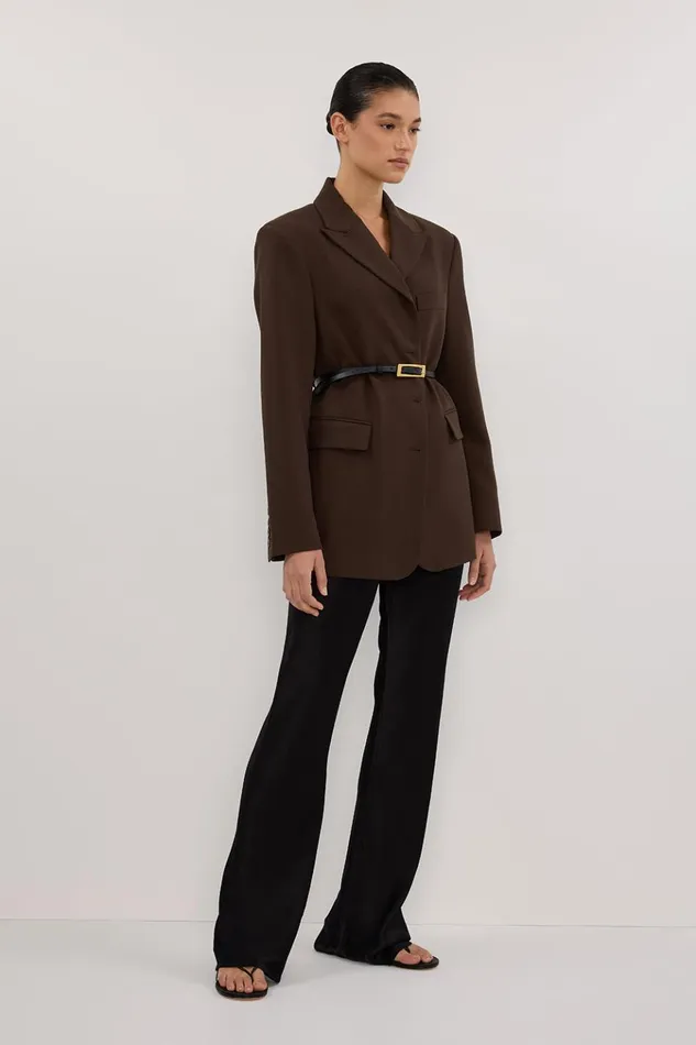 Women Pants DISSH MYKA BLACK SATIN PANT