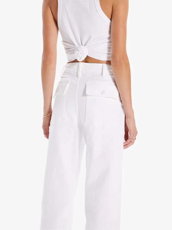 Women Pants Mother Denim The Patch Pocket Private Ankle White