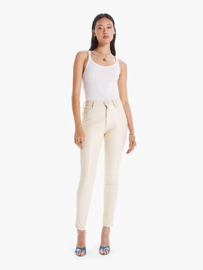 Women Pants Mother Denim The Super Swooner Natural