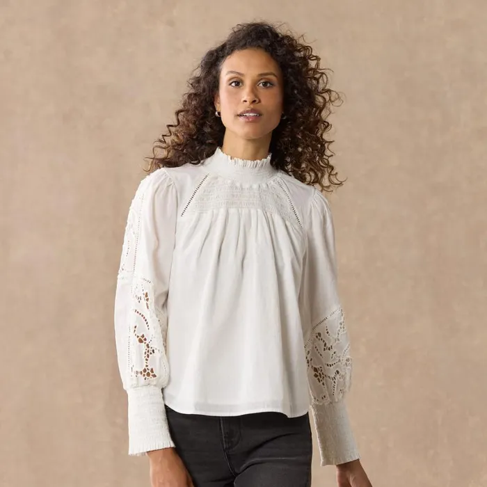 Women Pascal Top Off White Sundance Catalog Tops