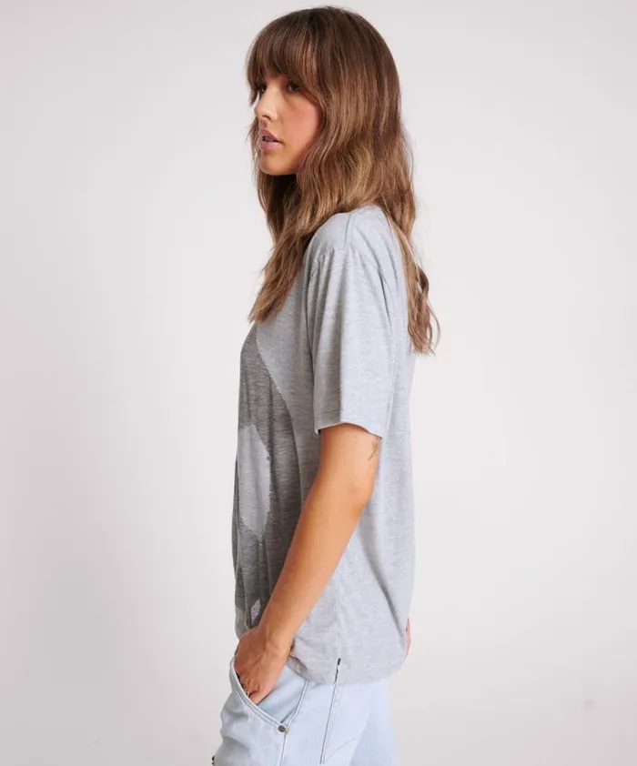 Women PEACE BURNOUT BASKETBALL TEE One Teaspoon Tees and Tanks