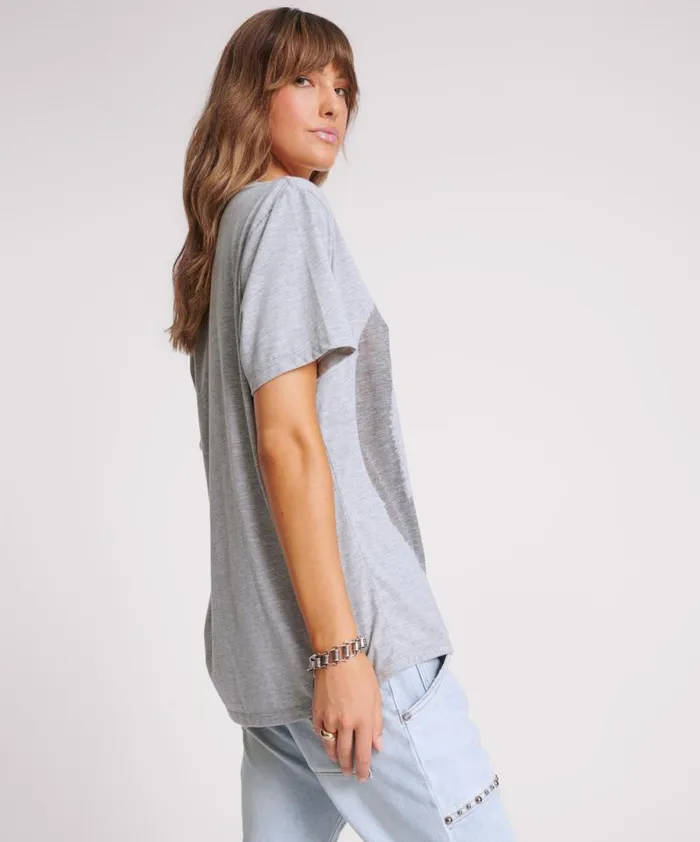 Women PEACE BURNOUT BASKETBALL TEE One Teaspoon Tees and Tanks
