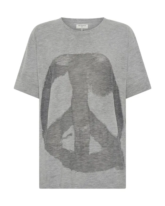 Women PEACE BURNOUT BASKETBALL TEE One Teaspoon Tees and Tanks