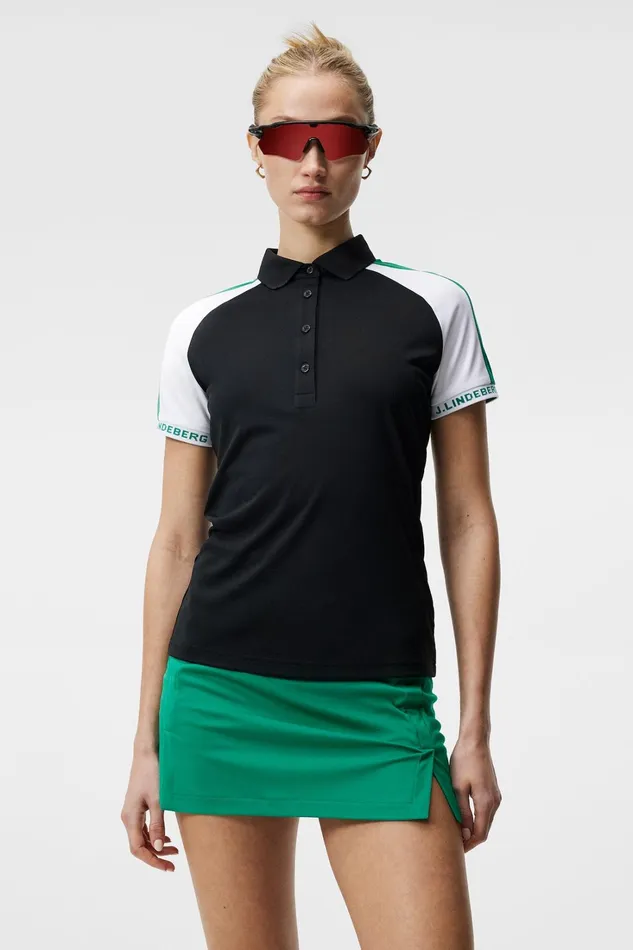 Women Perinne Polo Black JLindeberg Polo Shirts