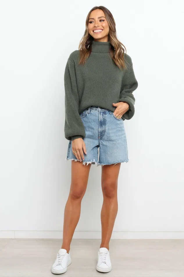 Women Petal and Pup Freddie Knit Sweater Green Sweaters