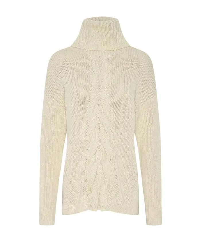 Women POISON CABLE KNIT SWEATER CREAM One Teaspoon Knitwear Women POISON CABLE KNIT SWEATER CREAM One Teaspoon Knitwear