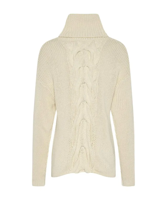 Women POISON CABLE KNIT SWEATER CREAM One Teaspoon Knitwear Women POISON CABLE KNIT SWEATER CREAM One Teaspoon Knitwear