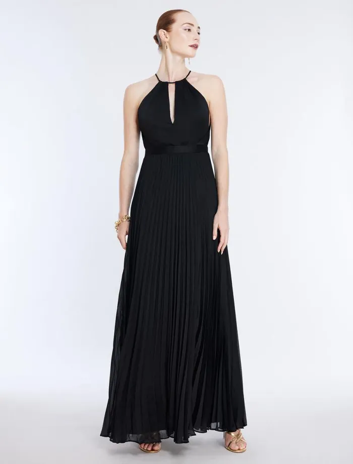 Women Primrose Pleated Gown Black BCBG Dresses Women Primrose Pleated Gown Black BCBG Dresses